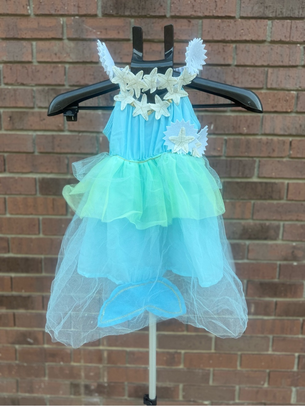 Pottery Barn Kids Mermaid Costume Dress Headband 12-18 Months Girl Halloween EUC